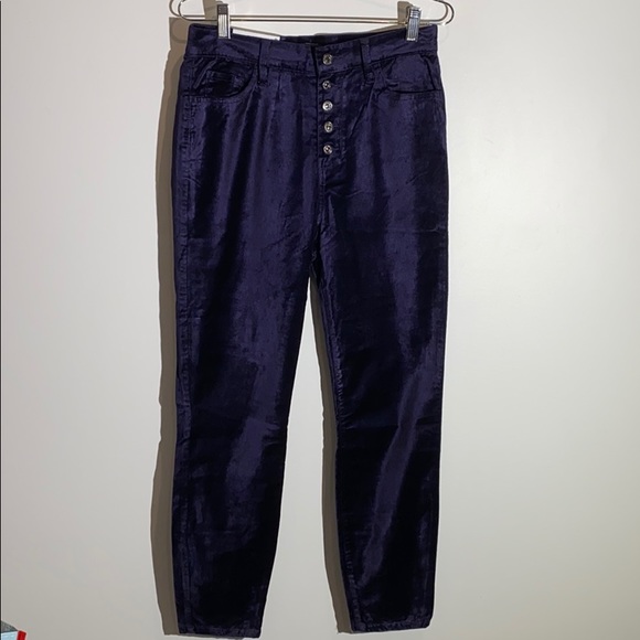 NEW 7 For All Mankind Dark Purple Velvet Jeans - Picture 4 of 12